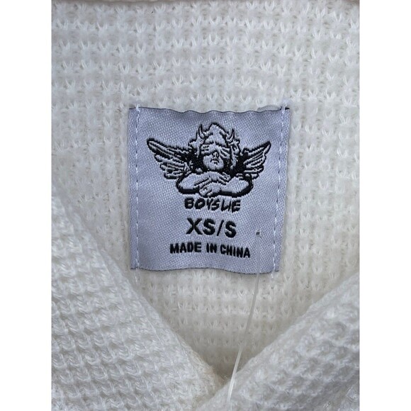 BOYS LIE Sour Patch Racer Ombré Thermal Knit Hoodie size XS/S - Picture 9 of 12